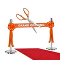 Grand Opening Kit-36" Ceremonial Scissors, Ribbon, Bows, Stanchions, Carpet